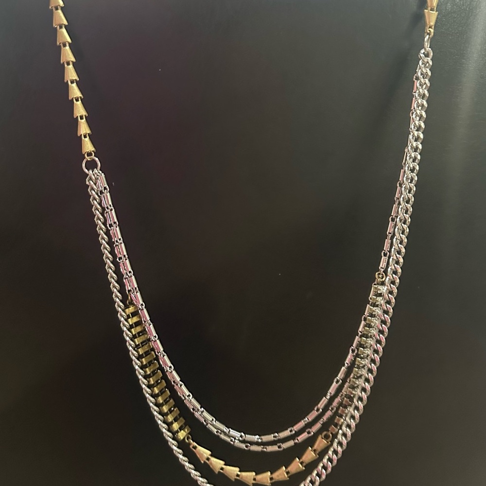 Super Cool Gold and Silver Layered Necklace